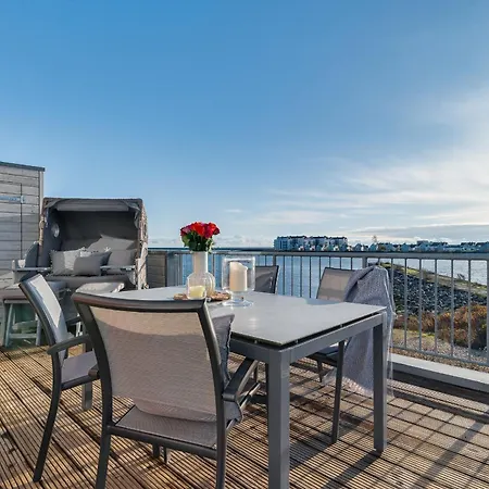 Ostsee-ferienwohnung Meeresflüstern Für 4, Modern, Meerblick, Sauna, Terrasse, Nah Am * Olpenitz